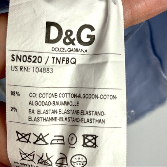 Dolce & Gabbana Blue Fitted Corset Top | Sz 44 - Picture 7 of 7